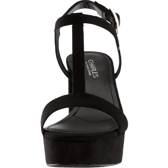 Charles By Charles David‎ Miller Women Open Toe Sandals black suede 9.5M (1647) - Picture 8 of 10
